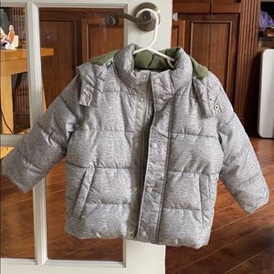 Baby Gap gray puffer jacket, worn one time, 2T